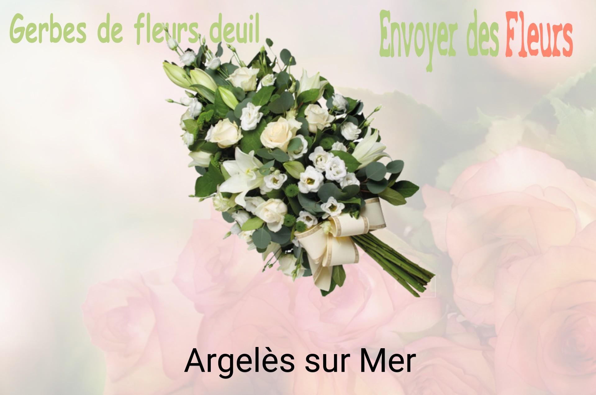 Gerbe de fleurs de deuil livrée à Argelès-sur-Mer